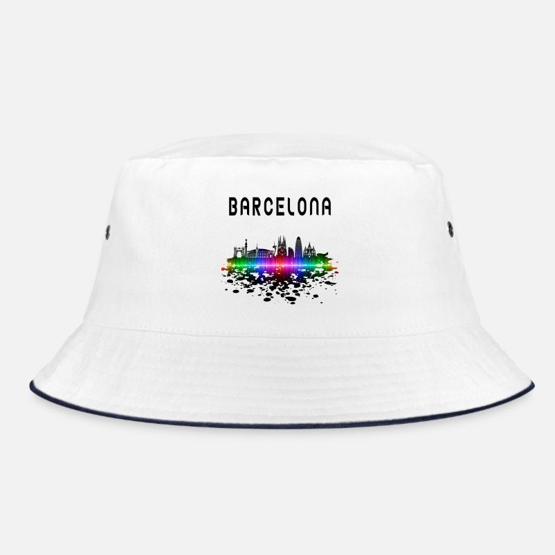 Barcelona Skyline Splash Design / Geschenk Bucket Hat