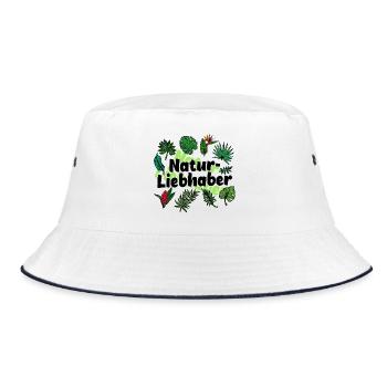 Statement Mutter Natur - Bucket Hat - Weiß/Navy - Vorne