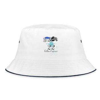 Côtes d'armor - Bucket Hat - Weiß/Navy - Vorne