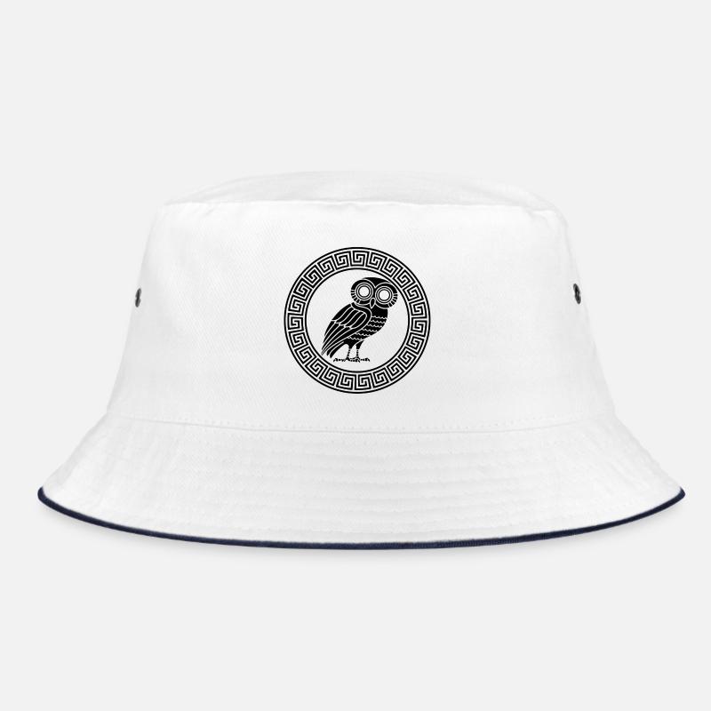 Griechisches Symbol der schwarzen Eule Bucket Hat