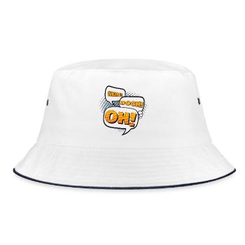 Nein! Doch! Oh! - Bucket Hat - Weiß/Navy - Vorne