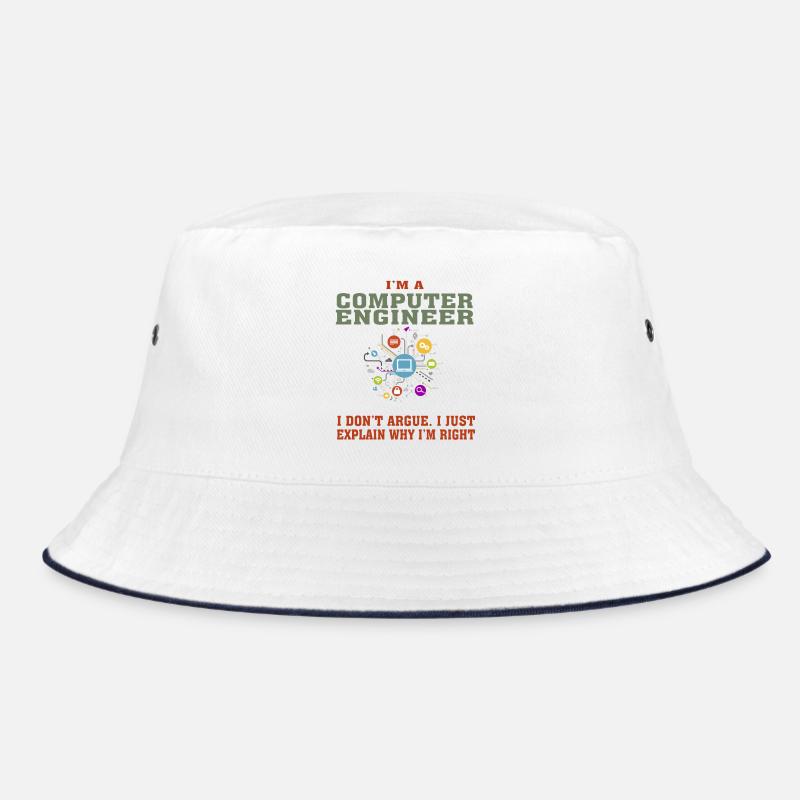 Funny Computer Engineering Quote for Computer Engi Bucket Hat