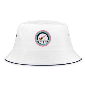 Ukulélé vintage Hawaii - Bob - blanc/marine - Devant