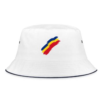 Romania Flag Colors - Bucket Hat - white/navy - Front