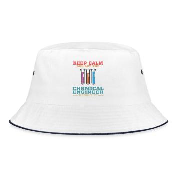 Funny Chemical Engineering Quote for Chemical Engi - Bucket Hat - white/navy - Front