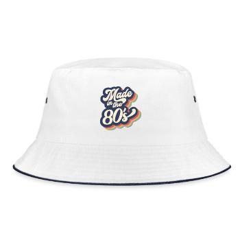 Made in the 80s Vintage - Bucket Hat - white/navy - Front