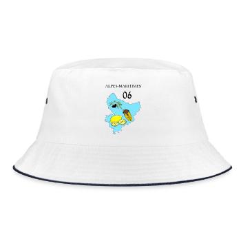 Maritime Alps - Bucket Hat - white/navy - Front