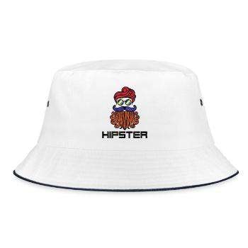 Beard Hipster Saying Beard Hairstyle Beard Wearer - Bucket Hat - white/navy - Front