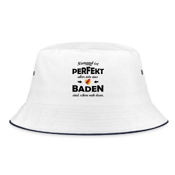 Perfekt aus dem Badener Land - Bucket Hat - Weiß/Navy - Vorne