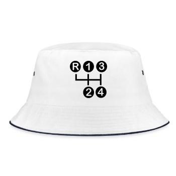 Gearbox 4 speed - Bucket Hat - white/navy - Front