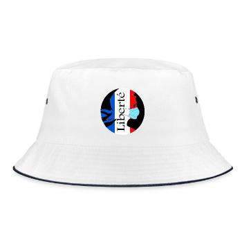 Freiheit - Bucket Hat - Weiß/Navy - Vorne