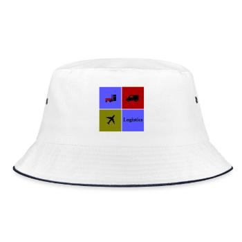Logistics and Transport Team - Bucket Hat - white/navy - Front