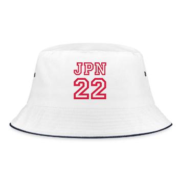 JAPAN - Bucket Hat - Weiß/Navy - Vorne