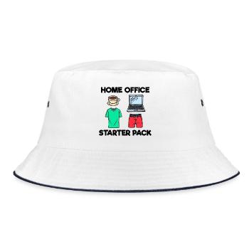 Ordinateur portable Café Emploi Home Office Déclaration Wfh - Bob - blanc/marine - Devant