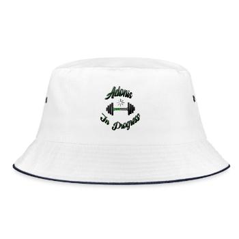Adonis In Progress 2 - Bucket Hat - white/navy - Front