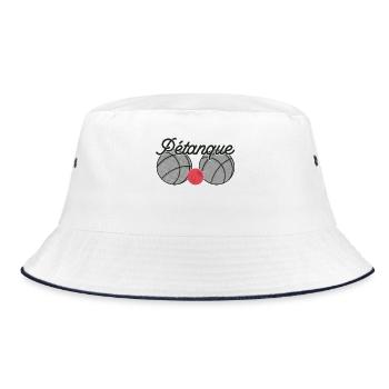 Boule balls for bouler with boules boule petanque - Bucket Hat - white/navy - Front