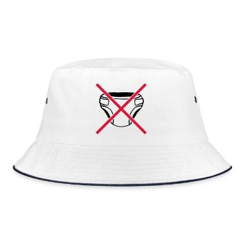 Shield No Diaper - Bucket Hat - white/navy - Front