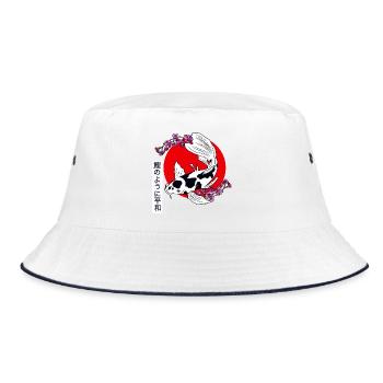 KOI - Bucket Hat - white/navy - Front