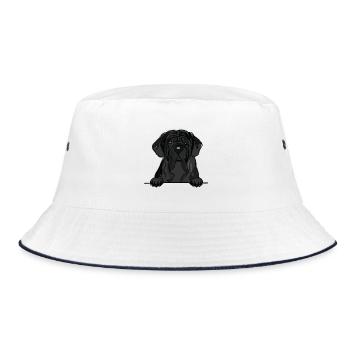Neapolitanischer Mastiff-Hund für spähende Hundeliebhaber - Bucket Hat - Weiß/Navy - Vorne