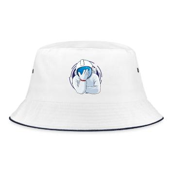 Facepalm Astronaut - Bucket Hat - white/navy - Front