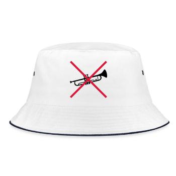 Trumpet Forbidden Shield - Bucket Hat - white/navy - Front