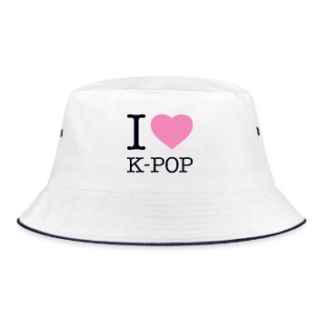 J’ADORE LA K-POP - Bob - blanc/marine - Devant