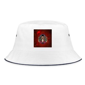 Atemberaubende bunte Eule - Bucket Hat - Weiß/Navy - Vorne
