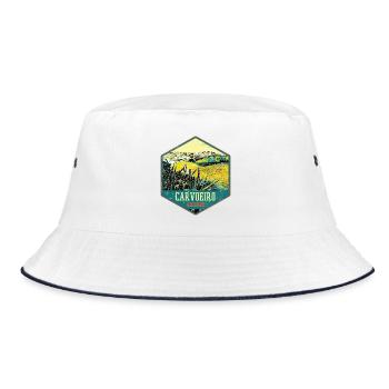 Algarve Portugal, Carvoeiro beach, summer sun - Bucket Hat - white/navy - Front