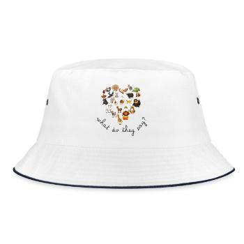 Animaux pour enfants cartoon - Bob - blanc/marine - Devant