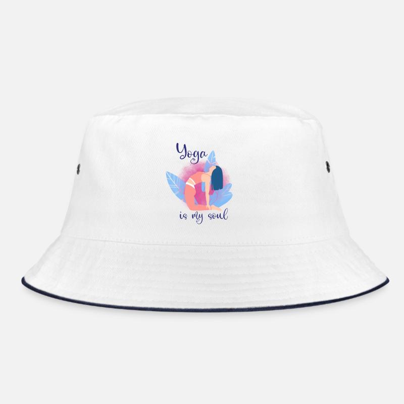 Yoga - Bucket Hat - Weiß/Navy