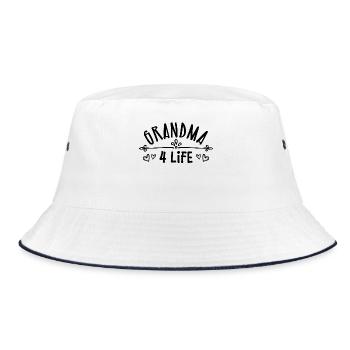 Congratulations Grandma Grandmother Statement Pensioner - Bucket Hat - white/navy - Front
