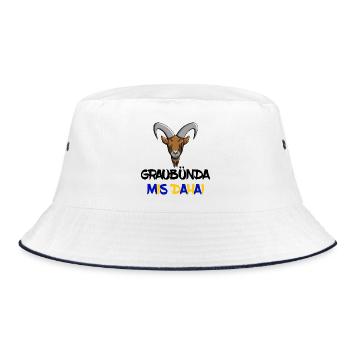 graubünda mis dahai - Bucket Hat - Weiß/Navy - Vorne