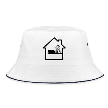Logo simple du travail à la maison - Bob - blanc/marine - Devant
