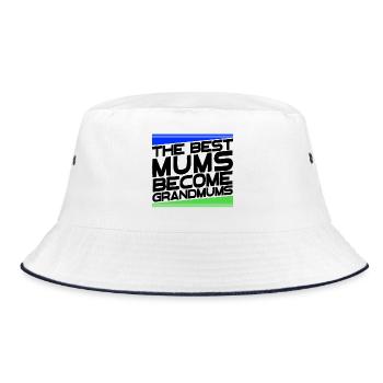 Cool Grandma Statement Grandmother Congratulations - Bucket Hat - white/navy - Front