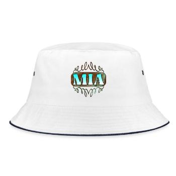 Name Day Mia - Bucket Hat - white/navy - Front