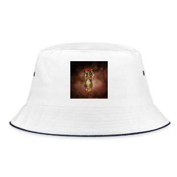 Horus and the all-seeing eye - Bucket Hat - white/navy - Front