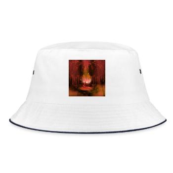 Tanzen in der dunklen Nacht - Bucket Hat - Weiß/Navy - Vorne