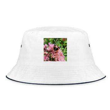 Butterflies - Bucket Hat - white/navy - Front