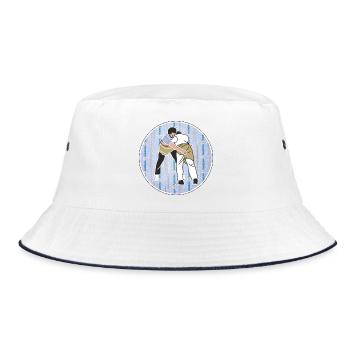Schwingen, schwinger Edelweiss Tradition  - Bucket Hat - Weiß/Navy - Vorne