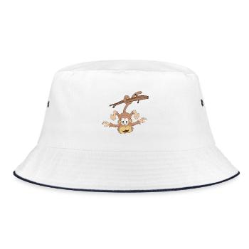 Hanging Monkey - Bucket Hat - white/navy - Front