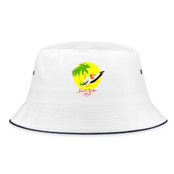 Sint Maarten - Bucket Hat - Weiß/Navy - Vorne