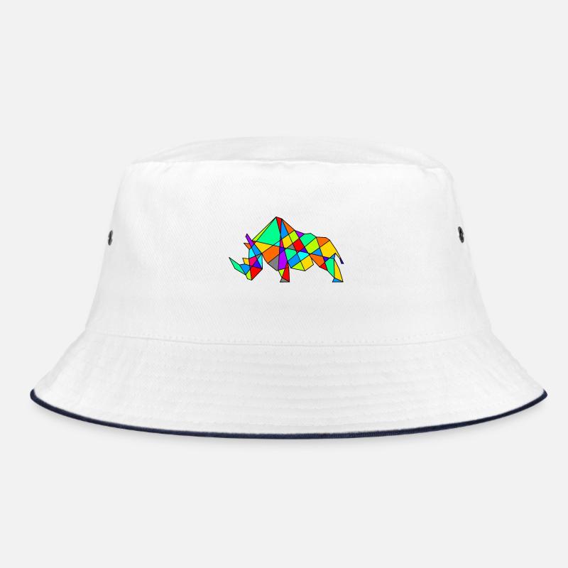 Geometrisches Kamel Puzzle Neonfarben Bucket Hat
