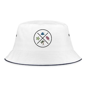 Fun design for summer - Bucket Hat - white/navy - Front
