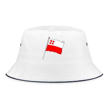 Flagge Provinz Utrecht - Bucket Hat - Weiß/Navy - Vorne