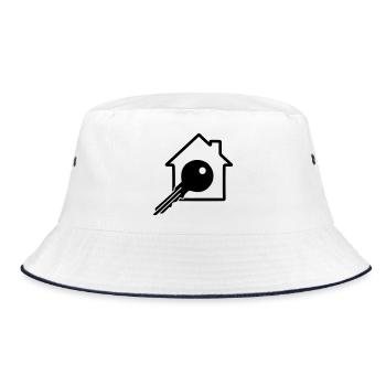 Clé avec clé de maison pour le logo acheté maison - Bob - blanc/marine - Devant
