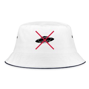 No UFOs Forbidden Shield - Bucket Hat - white/navy - Front