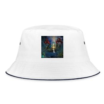 Drachenhöhe auf der Insel - Bucket Hat - Weiß/Navy - Vorne