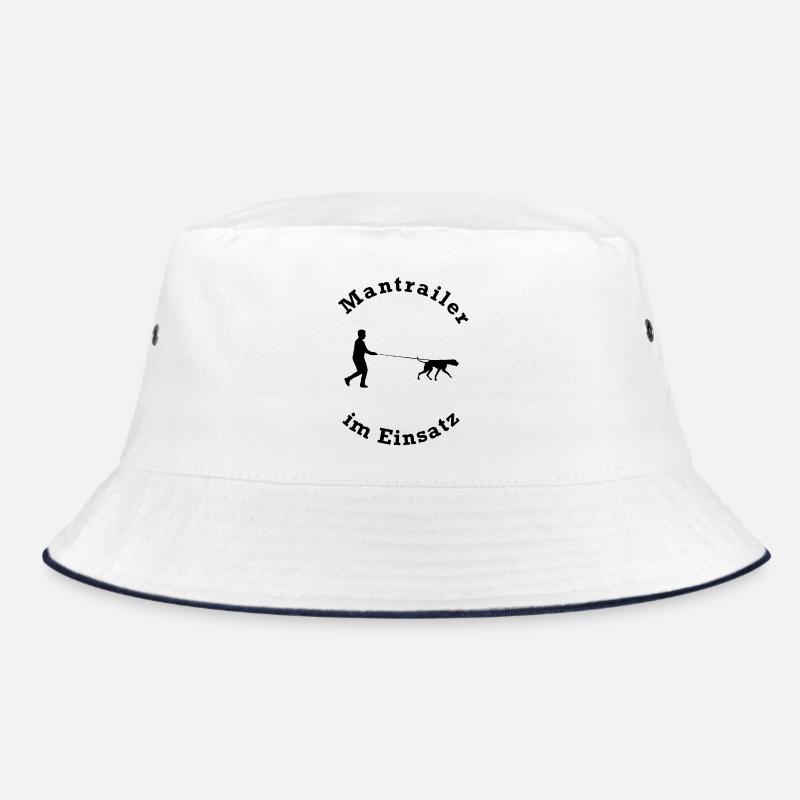 MANTRAILER IM EINSATZ - Bucket Hat - Weiß/Navy