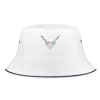 Stars Capricorn Horoscope Esoteric Constellation - Bucket Hat - white/navy - Front