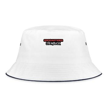 Tierkreis Horoskop Steinbock Statement Astrologie - Bucket Hat - Weiß/Navy - Vorne